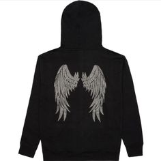 Rhinestone Applique. 10 Oz. (330 Gm) Cotton/Polyester Blend 3-End Fleece. 80% Cotton / 20% Polyester. Streetwear Hoodie With Rhinestones, Rhinestone Hoodie For Streetwear, Hooded Rhinestone Hoodie For Streetwear, Rhinestone Hooded Hoodie For Streetwear, Fall Hoodie With Rhinestones, Fall Rhinestone Hoodie, Fall Rhinestone Hooded Hoodie, Winter Hoodie With Rhinestones, Black Rhinestone Hoodie For Winter