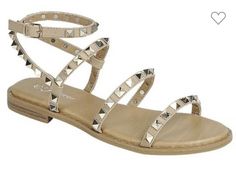 Available for local pick up from Magnolia, TX or select a shipping option and have it shipped directly to you. Spend over $99 and shipping is on me! A trendy sandal without the high price tag! It’s all about the details with this FUN strappy sandal. The neutral color will go great with so many different outfits. Grab a pair before they’re gone! You won’t regret it!! These run true to size. Ankle strap with buckle closure for a flexible fit. Studded details. Not recommended for wide feet. Does no Strappy Sandals Gladiators, Gameday Couture, Trendy Sandals, Tan Sandals, Low Heel Sandals, Wrap Sandals, Studded Sandals, Fashion Sandals, Neutral Color