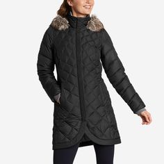 Women's Elysa Down Parka | Eddie Bauer Outlet Down Parka Women, Parka Women, Eddie Bauer Women, Jacket Parka, Womens Parka, Down Parka, Parka Coat, Fur Hood, Winter Weather