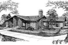 this is an artist's rendering of the ranch house plans that are available for purchase