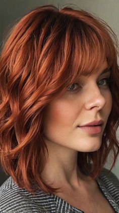 red hair color ideas Layers Red Hair, Bob Red Hair, Blonde Ombre Bob, Red Pixie Cuts, Shoulder Length Curls, Red Pixie