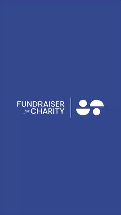 the fundraiser for charity logo is shown on a dark blue background with white letters that read fundraiser for charity