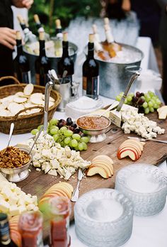 a table filled with lots of different types of food