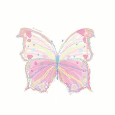 a pink butterfly with multicolored spots on it's wings