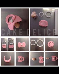 the instructions for making cake decorations are shown