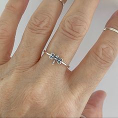 Sterling Silver Little Tiny Dragonfly Ring, Silver Rings, Spirit Ring, Boho Ring, Spiritual Ring, 925 Stamped Face Height: 7 Mm Finish: Oxidized Material: 925 Sterling Silver Dainty Sterling Silver Butterfly Ring For Anniversary, Bug Ring, Dragonfly Ring, Jewelry Accessories Ideas, Classy Jewelry, Funky Jewelry, Jewelry Lookbook, Ring Boho, Unisex Ring