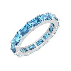 Swiss Blue Topaz Eternity Ring, Topaz Eternity Ring, Swiss Blue Eternity Band, Birthstone Ring, Eternity Band, Stackable Ring, Gift For Her Fine Jewelry House  1. Product Details ✧ Material : High Quality Solid 925 Sterling Silver  ✧ Color Options:  14K Gold, 14K White Gold ✧ Stone Type: Simulated Swiss Blue Topaz 2. Shipping & Packaging Details ☐ Dispatches in 4 - 8 business days ☑ Multiple shipping speeds available 3. Custom Orders Its simple, just get in touch with us and we'll take care of the rest. 4. Returns * We offer a Return Policy for all purchases. Please note Custom Orders are final sale due to their nature.  Please read our policy for more information or reach out to us, we're always happy to help. Thank you for visiting my Jewelry Store on Etsy! ♥ FJH Swiss Blue Topaz Ring, Blue Topaz Jewelry, Full Eternity Ring, Shipping Packaging, Message Jewelry, Gold Stone, Swiss Blue Topaz, Stackable Ring, Blue Topaz Ring