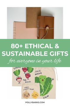 the words,'80 + ethnic and sustainable gifts for everyone in your life '