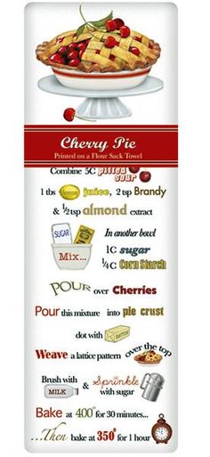 an advertisement for the cherry pie company