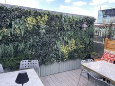 a living wall on the roof of a building