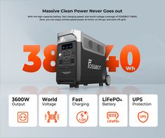 this is an advertisement for a power generator