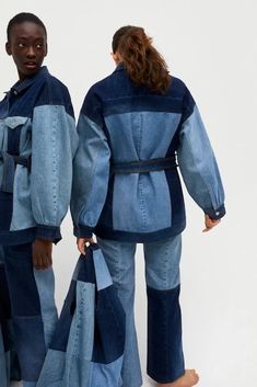 Monki Announces Upcycled Denim Capsule Collection Upcycling Denim Jeans, Upcycling Denim Jacket, Upcycle Jacket, Upcycle Denim Jeans, Denim 2023, Upcycle Denim, Upcycled Jackets, Denim Fabrics, Denim On Denim Looks