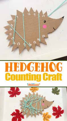 hedgehog counting craft for kids to make