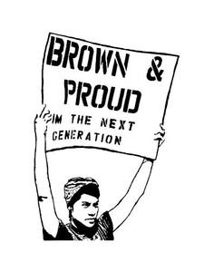 the brown and proud logo is shown on a white background with black lettering that reads,