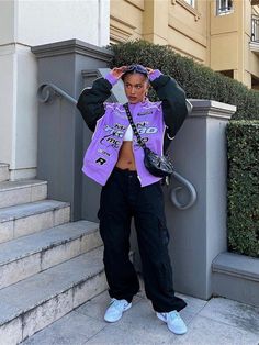 Veste Melissa - Riviera bikini Fashion Jackets For Women, Tomboy Stil, Looks Hip Hop, Baseball Fashion, Classy Wear, Drip Drip, Era Fashion, Purple Tops, Streetwear Inspo