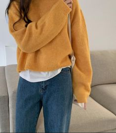 Hufflepuff Inspired Outfits, Hufflepuff Clothes, Yellow Sweater Outfit, Downtown Outfits, Knitwear Fashion, Stylish Work Outfits, Autumn Outfits, Fashion Hacks Clothes