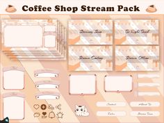 the coffee shop stream pack is ready to be used for creating your own design projects