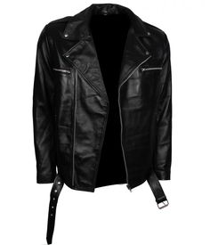 Buy Biker Men's Black Geuine Leather Jacket on Sale! Rock Style Leather Jacket With Long Sleeves, Rock Style Long Sleeve Leather Jacket, Rock Style Leather Jacket For Fall, Winter Rock Style Leather Biker Jacket, Black Rock Style Leather Jacket For Biker Events, Rock Style Leather Biker Jacket For Streetwear, Leather Biker Jacket For Streetwear In Rock Style, Punk Leather Biker Jacket For Biker Events, Rock Style Leather Outerwear For Streetwear