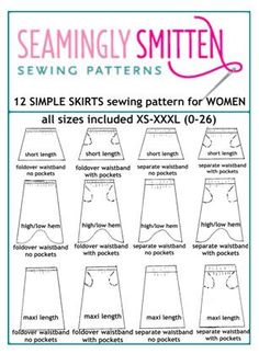 sewing pattern for women's skirts