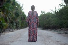 Hand woven cotton ikat One size 100% Cotton | Made in India Bohemian Long Sleeve Maxi Dress With Ikat Print, Bohemian Long Sleeve Ikat Print Maxi Dress, Woven Cotton, Cotton Weaving, Hand Woven, Final Sale, Rust, Hand Weaving, On Sale