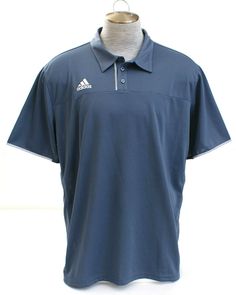 Men's Adidas ClimaCool Gray Short Sleeve Polo Shirt Gender:       Men Brand:         Adidas  Style #:        1849A Style:           Short Sleeve Polo Shirt Color:           Gray/White Side Panels (3) Button Polo Neckline Self Fabric Collar Adidas Logo Boldly Embroidered in White on Upper Right  100%  Polyester ***Measurements Available Upon Request International Buyers Please Note: Combined Shipping with Multiple Purchases Based on the Weight of Package Merchandise cannot be shipped as gift Cust Adidas Climacool, Polo Shirt Colors, Adidas Fashion, Fabric Collars, Grey Shorts, Side Panels, Short Sleeve Polo, Mens Polo Shirts, Active Wear Tops