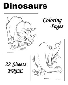 the dinosaur coloring pages for kids to color and learn how to draw them with their own hands