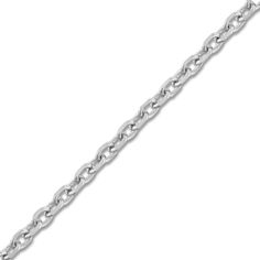 Perfect for layering, this diamond-cut solid cable chain necklace is fashioned in lustrous 14K white gold. The adjustable 18-inch chain is approximately 1.05mm wide and secures with a lobster clasp. Cable Chain Link Necklace For Anniversary, Anniversary Oval Link Cable Chain Necklace, Anniversary Cable Chain Necklace With Oval Links, Anniversary White Gold Cable Chain Necklace, White Gold Rolo Chain Necklace With Oval Links, White Gold Cable Chain Necklace, White Gold Oval Link Rolo Chain Necklace, White Link Necklaces With Cable Chain, White Gold 14k Cable Chain Necklace