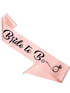 Pink & Black Bridal Sash Bride Sash, Bridal Shower Sash, Bachelorette Accessories, Bachelorette Party Sash, Rose Gold Satin, Shower Rose, Bride To Be Sash, Bride Bachelorette, Pink Bride