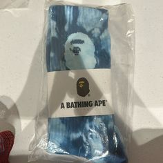 Custom Bape Socks Brand New Blue Blue Cotton Socks For Summer, Comfortable Blue Socks For Summer, Comfortable Blue Summer Socks, Casual Blue Socks For Summer, Bape Socks, Tie Dye Colors, Balconette Bra, Tie Dye, Color Blue