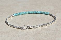 Easy Bracelets, Turquoise Birthstone, Silver Bracelet For Women, Sundance Jewelry, December Birthstone Jewelry, Silver Beaded Bracelet, Diy Jewelry Inspiration, Silver Bracelets For Women, Turquoise Bead Bracelet