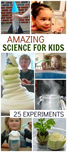 the cover of amazing science for kids 25 experiments that teach children how to use water