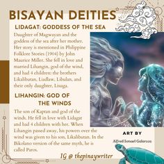 a poster with an image of a woman and a sea turtle in the background, which reads bisayn deites