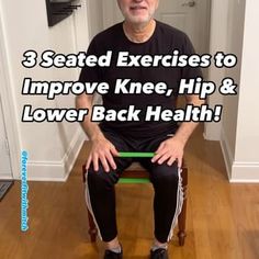 Mitch | 71 y/o Senior Fitness Trainer | An easy seated walking workout for older adults! Here’s a seated walking workout for you. It consists of 9 seated moves each done for 60... | Instagram Elderly Workouts Senior Fitness, Fall Prevention Exercises, Hip Flexibility, Jogging In Place, Knee Strengthening Exercises, How To Strengthen Knees, Seated Exercises, Walking Workout, Low Impact Cardio