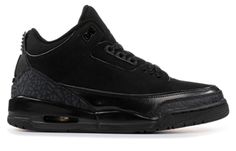 Nike Air Jordan 3 Retro 'Black Cat' Black/Dark Charcoal-Black 136064-002 Air Jordan Outfit Women, Nike Air Jordan 3, Vapour Max Nike, Jordan Retro 3, Black Couple Art, Nike Sacai, Retro 3, White Jordans, Jordan 3 Retro