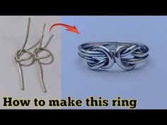 Double Knot silver ring/jewelry making/how to make/gold Luke - YouTube Metalsmith Jewelry, Silversmithing Jewelry, Wire Wrap Jewelry Designs, Chainmail Jewelry, Wire Jewelry Making, Double Knot, Wrap Jewelry