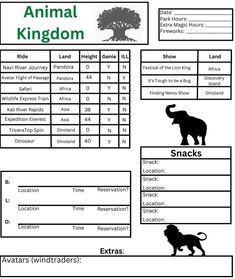 the animal kingdom worksheet is shown in black and white, with an elephant on it