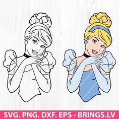 disney princess svg, dxf eps and png files