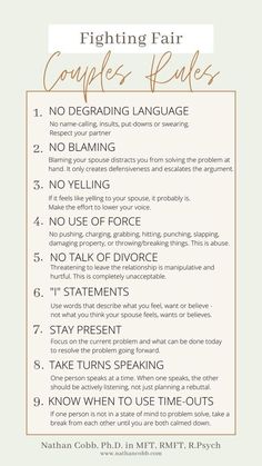 Rules For Couples, Healthy Marriage Tips, Couples Therapy Worksheets, Marriage Therapy, Marriage Couple, Relationship Lessons, Relationship Therapy, Relationship Psychology, Couples Counseling