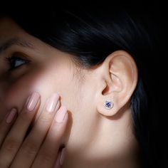 Product Details Make a style statement with the Antique Beaded Stud Earring. Featuring a dazzling Princess Cut Blue Sapphire and Round Shape Diamond gemstones, this earring is a truly exceptional piece. The antique beading adds a touch of vintage charm, making this Blue Sapphire Stud Earring a one-of-a-kind accessory. Perfect for any woman who loves to stand out, this earring is sure to become a cherished part of her jewelry collection. Product Information SKU SHP-EARRINGS052178743 Length 7.7 mm Beaded Stud Earrings, Blue Sapphire Studs, Sapphire Earrings Studs, Sapphire Studs, Antique Blue, Charm Making, Stud Earring, Diamond Gemstone, Princess Cut