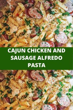 cajun chicken and sausage alfredo pasta