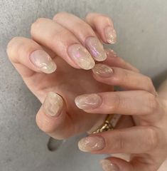 Nail Inspo Clear, Gel Nails Korean, Korean Gel Nails, Polish Gel Nails, Nails Korean, Nails Clean, Minimal Nails Art, Nail Polish Gel, Minimal Nails