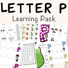 the letter p learning pack is filled with letters and numbers