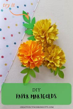 diy paper flowers with text overlay