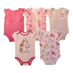 You Will Love Getting Your Baby Ready In One Of Our Favorite Bodysuits! You Will Love This 5 Pack Bodysuit Bundle Created By Member's Mark. These Bodysuits Are Perfect For Playtime, Story Time, And Feeding Time. The Short Length Sleeves Are Essential For Warm Days And Feeling Cool. We Offer Exciting And Trending Color Combinations, And Unique Prints And Patterns To Match With Awesome Graphics Which Makes These Bodysuits Instant Eye-Catchers And Easy To Mix And Match With Other Pieces In Your Bab Cute Multicolor Cotton Bodysuit, Multicolor Short Sleeve Bodysuit For Playtime, Cute Cartoon Print Bodysuit For Playwear, Playful Multicolor Cotton Bodysuit, Playful Pink Short Sleeve Bodysuit, Multicolor Cartoon Print Onesie For Playwear, Cute Pink Short Sleeve Bodysuit For Playtime, Cute Pink Short Sleeve Bodysuit For Playwear, Pink Cartoon Print Bodysuit For Summer