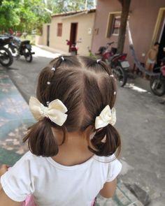 Baby Hair Dos, Toddler Hairstyles Girl Fine Hair, Baby Girl Hairstyles Curly, Short Hair For Kids, Girly Hairstyles