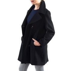 Norah Double Breasted Pea Coat By Alpine Swiss The classic Norah pea coat features a timeless design that pairs perfectly with your wardrobe. The flattering shape will make this your favorite go-to coat for cool weather. Product Features: Wool Blends - 30% wool, 70% polyester Classic pea coat Mid-thigh length cut Flattering shape Double breasted front button closure Notch lapel collar Princess seam detail Two front on-seam pockets Fully lined satin interior Runs true to US sizing MSRP $165.00 Knee Length Coat, Winter Outwear, Wool Overcoat, Long Winter Coats, Wool Coat Women, Duffle Coat, Belted Trench Coat, Hooded Parka, Dressy Outfits