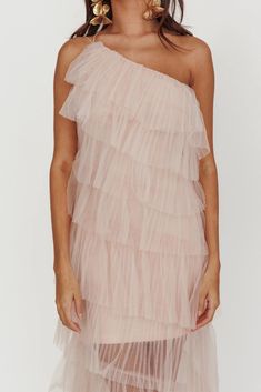 Shop the Arrabel Tiered Ruffle Tulle Maxi Dress Blush | Selfie Leslie Tulle Ruffles, Tulle Maxi Dress, Selfie Leslie, Yellow Bridesmaid Dresses, Lace Bodycon Dress, Iron Material, Date Night Dresses, Mini Dress Casual, Basic Dress