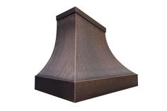 an old - fashioned copper chimney hood is shown against a white background for the image