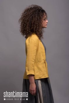 Spring Blazer With Belted Cuffs And Lapel Collar, Summer Workwear Cardigan With Long Sleeves, Spring Workwear Blazer With Belted Cuffs, Yellow Long Sleeve Cardigan For Work, Spring Workwear Single-breasted Cardigan, Spring Single Breasted Cardigan For Workwear, Spring Single-breasted Cardigan For Work, Yellow Spring Workwear Cardigan, Spring Linen Belted Outerwear