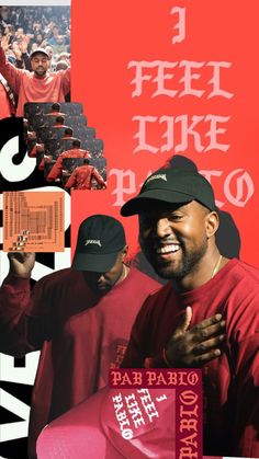 two men in red shirts and black hats are standing next to each other with their hands together